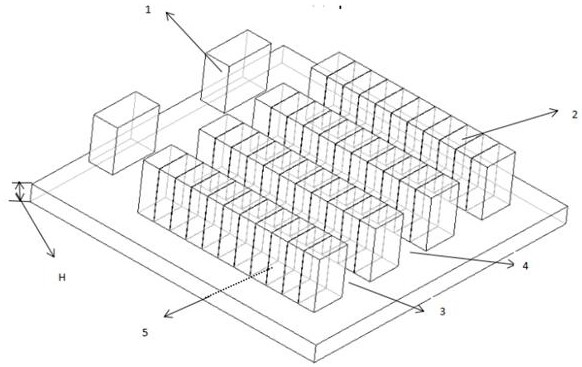 An underfloor air supply data center with a built-in partition air duct structure