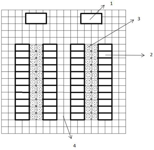 An underfloor air supply data center with a built-in partition air duct structure