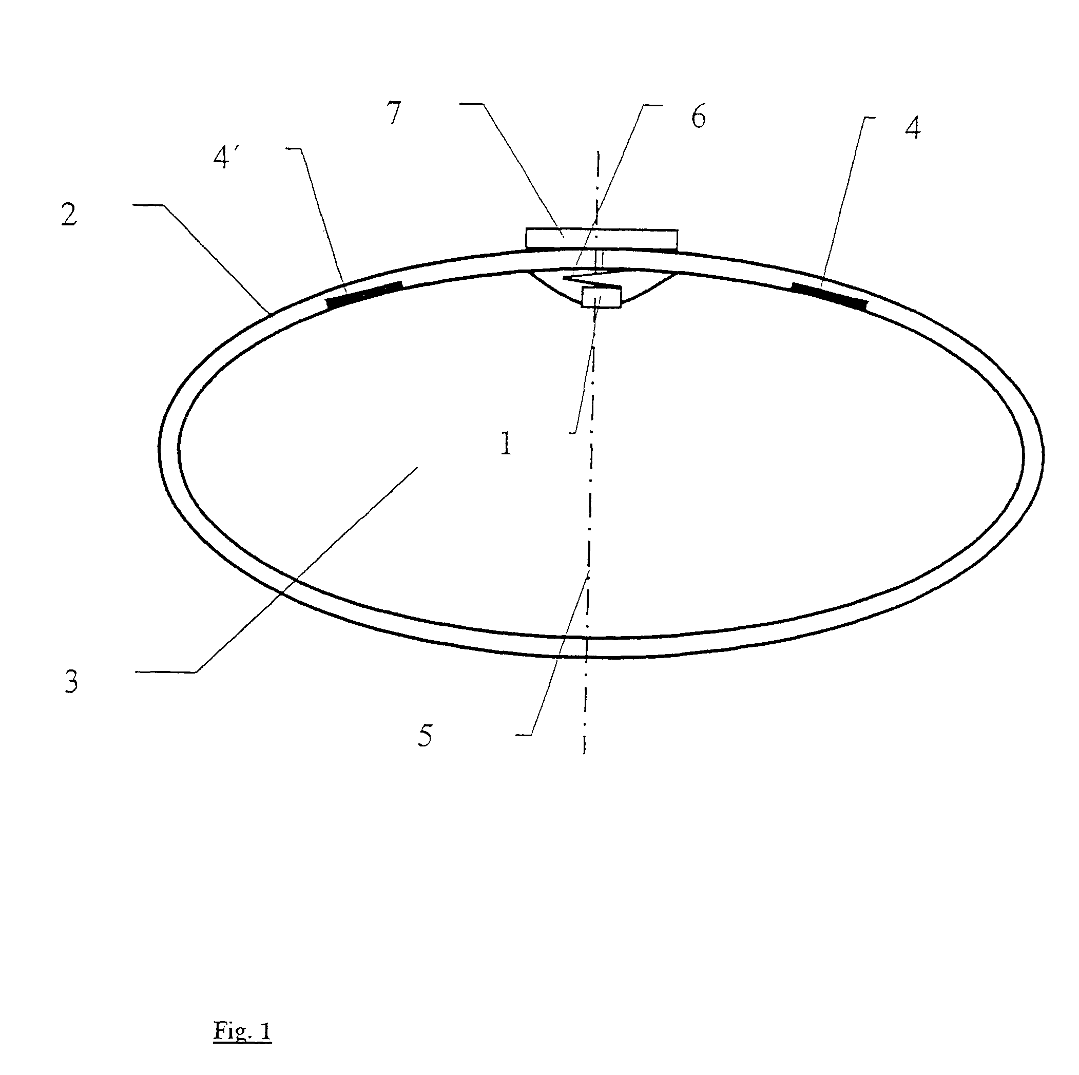 Device for measuring the body core temperature