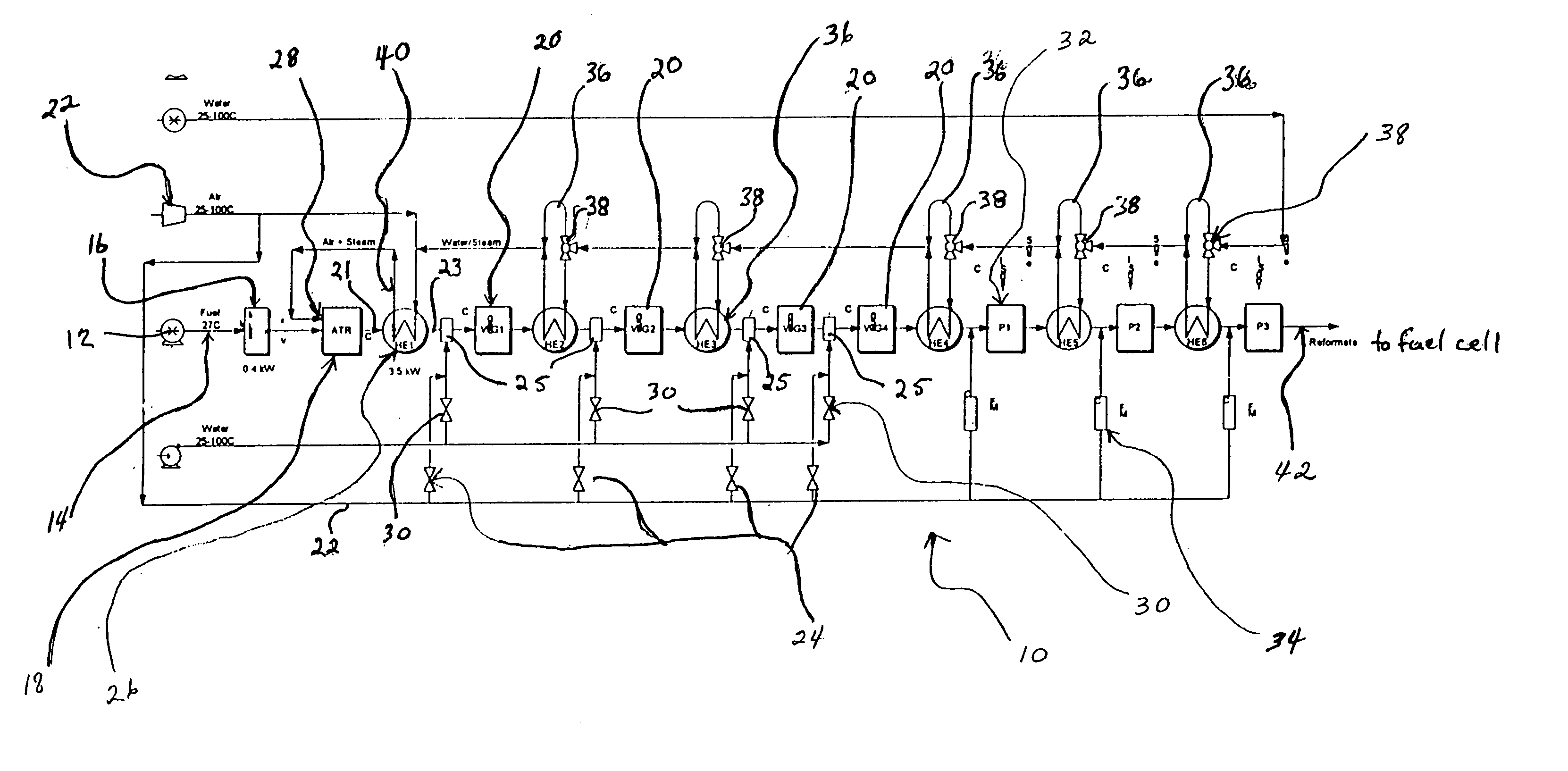Method for fast start of a fuel processor