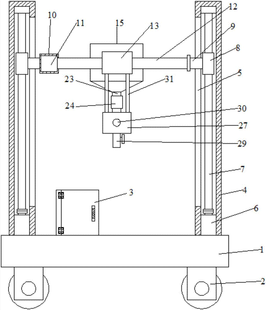 Continuous building wall grinding device