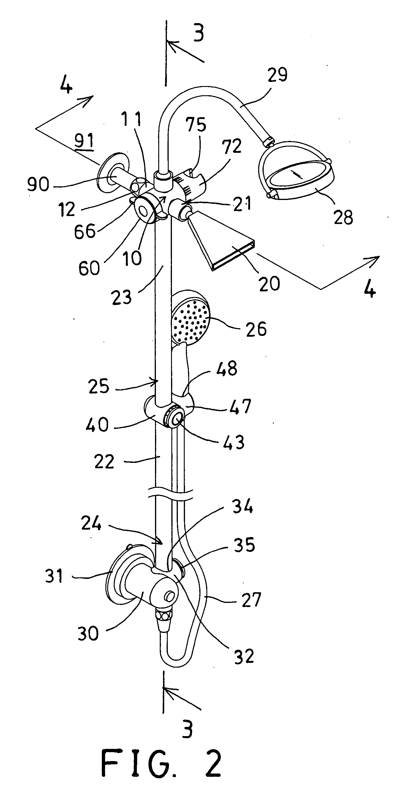 Holder device for shower head and nozzle
