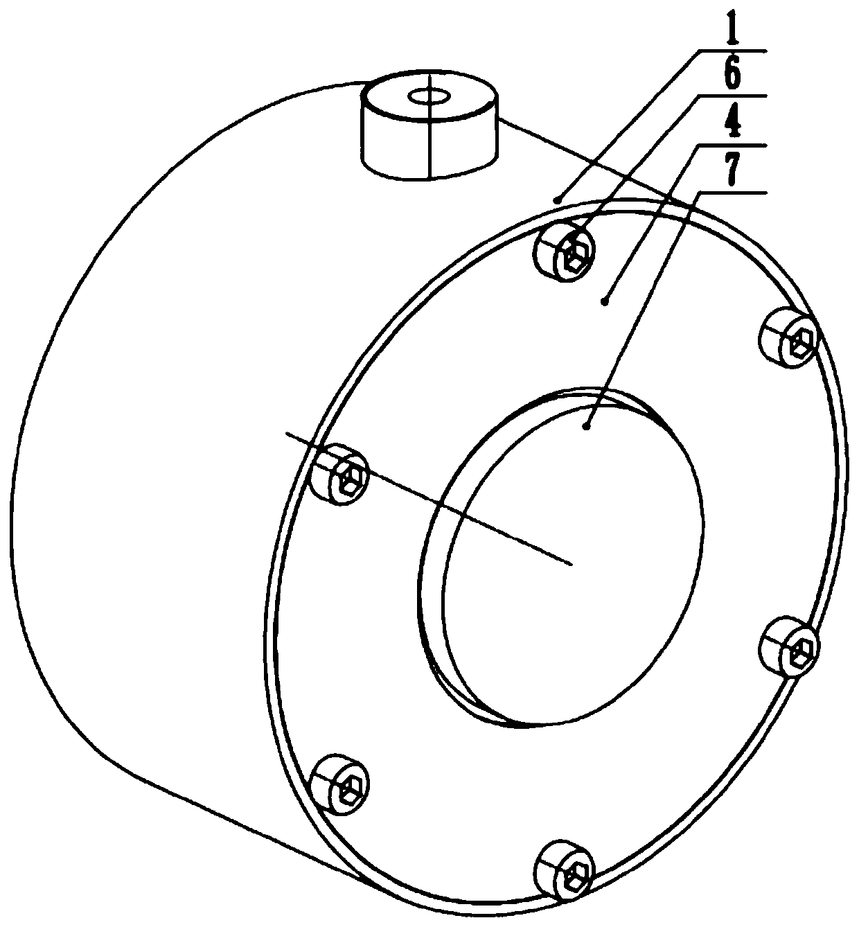 Static pressure type radial gas bearing structure
