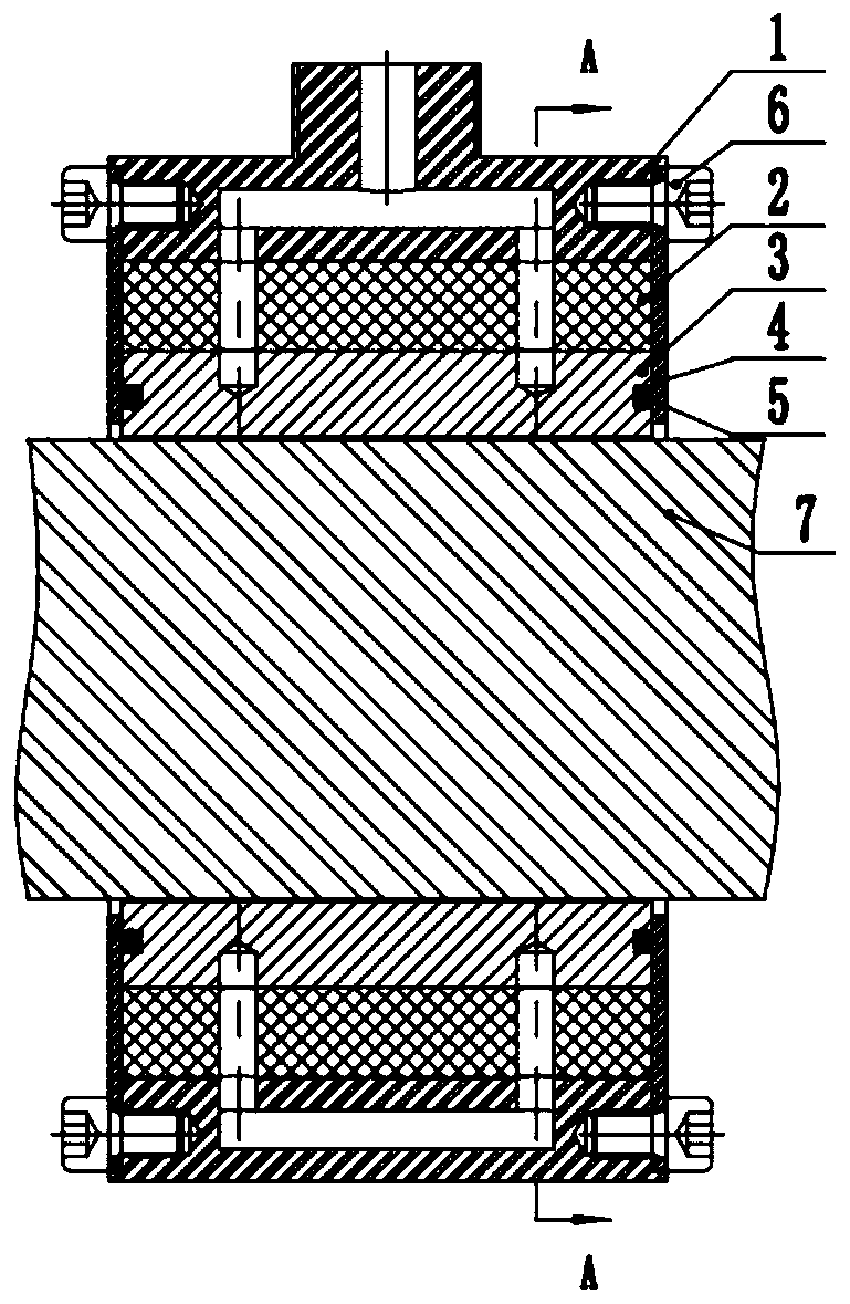 Static pressure type radial gas bearing structure