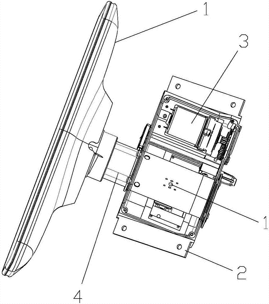 Vehicle-mounted screen rotating structure