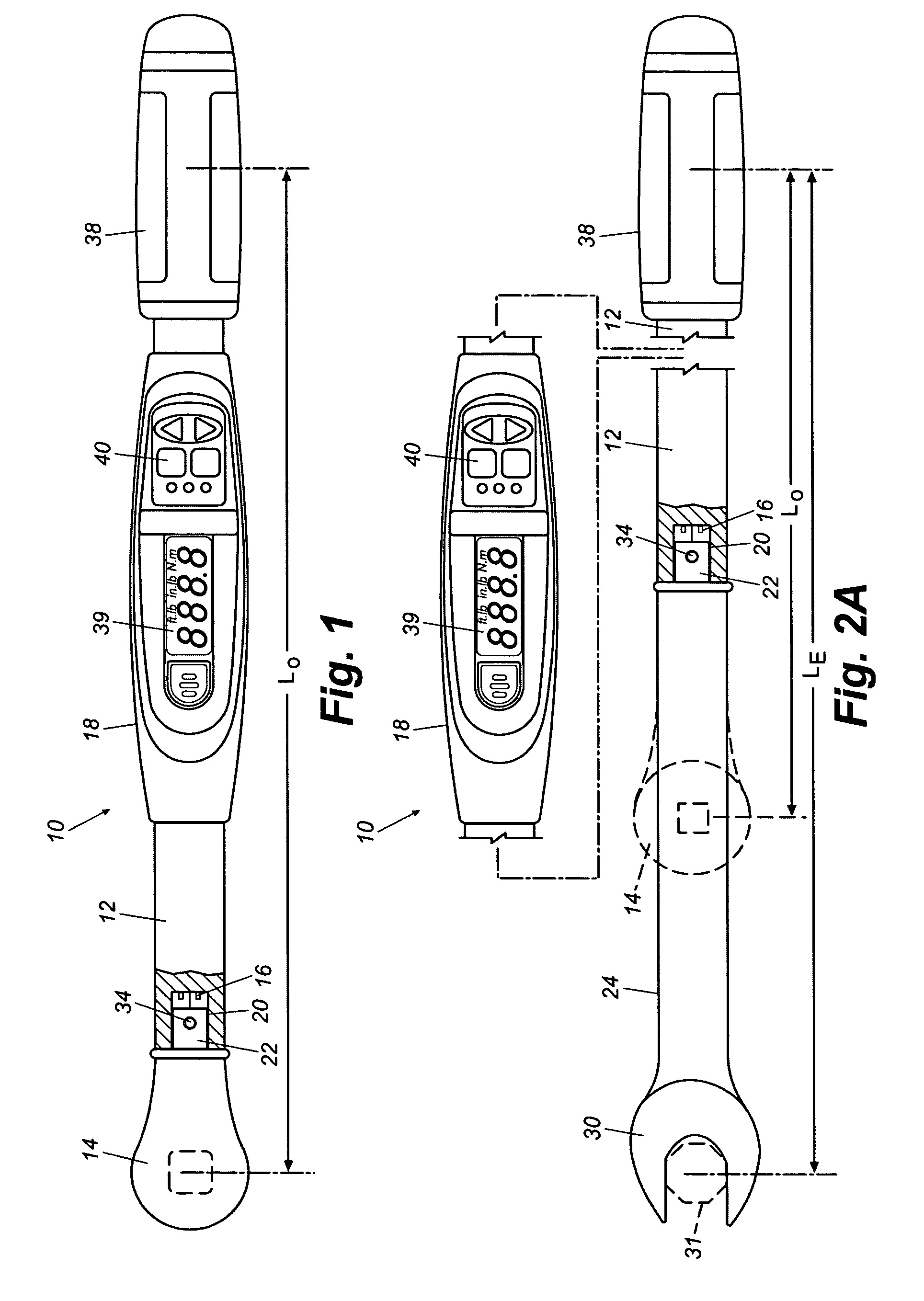 Electronic torque wrench with a torque compensation device