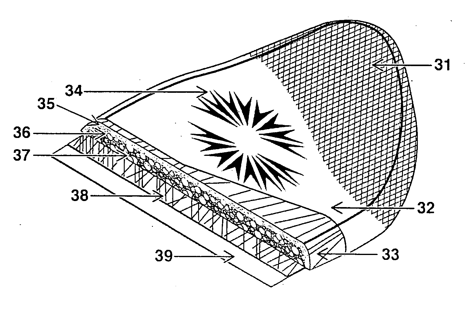 Construction of gliding board and method of production