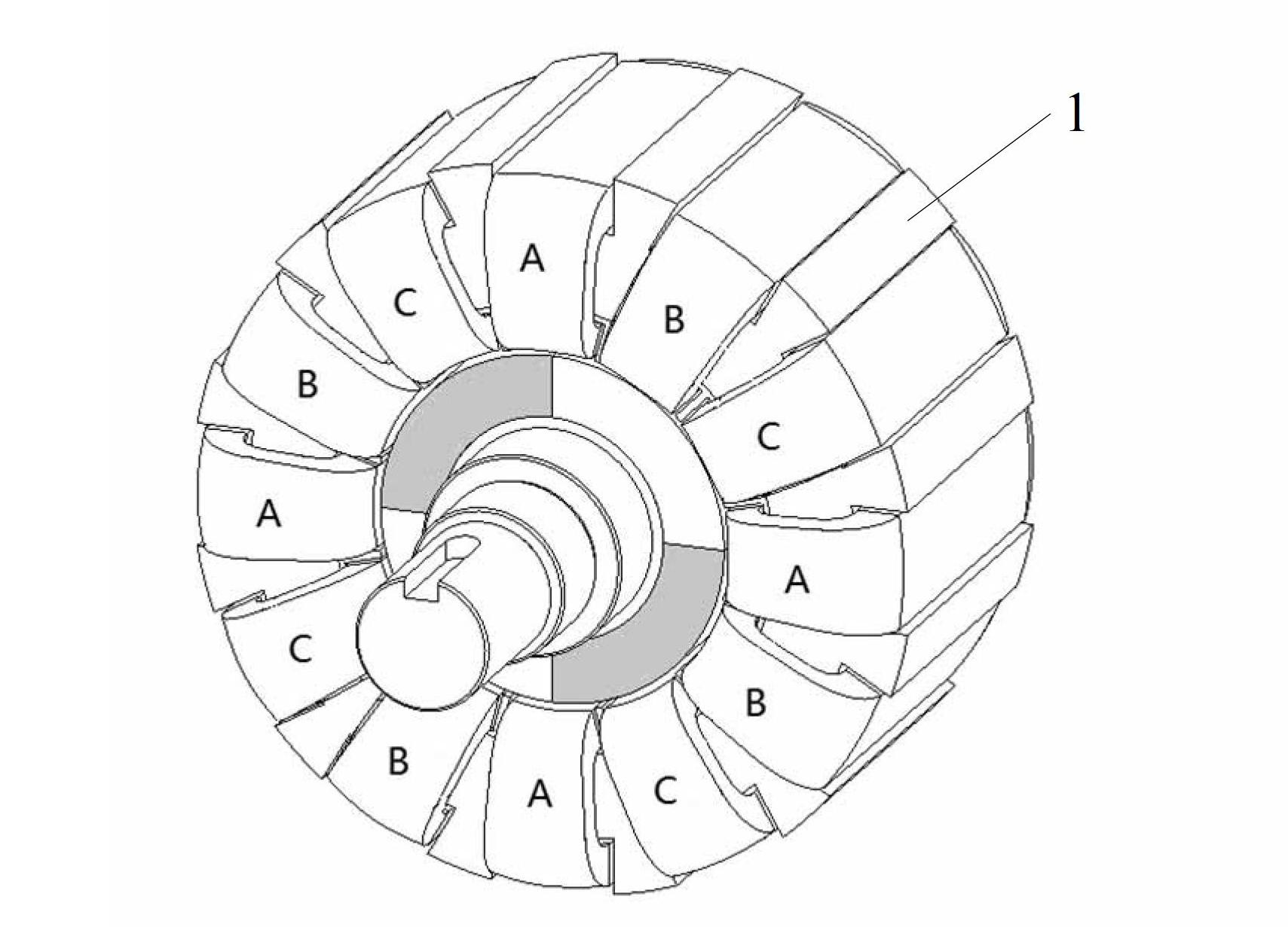 Polyphase permanent magnet motor with leakage reactance adjustable structure