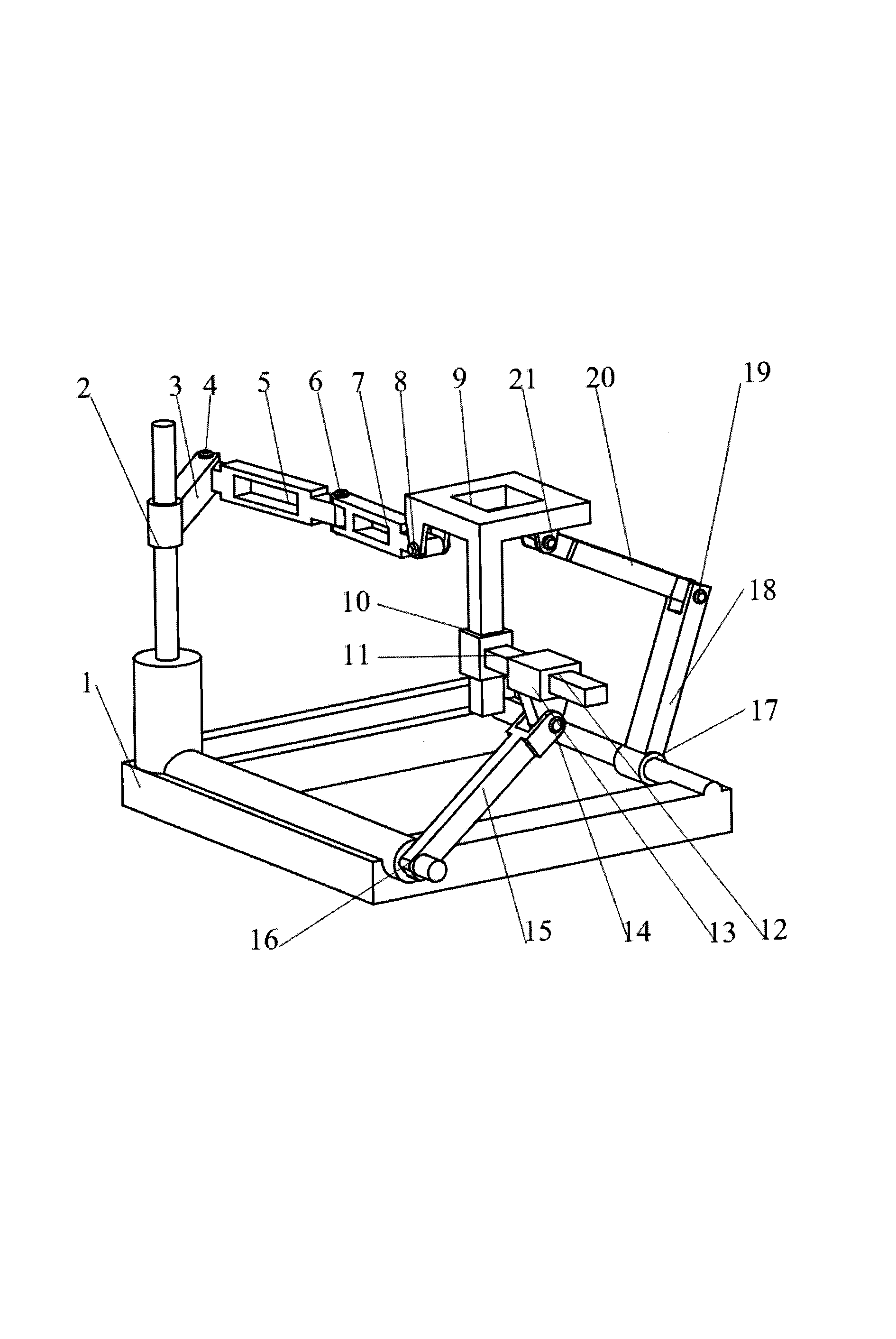 Three-degree-of-freedom motion decoupled parallel robot mechanism