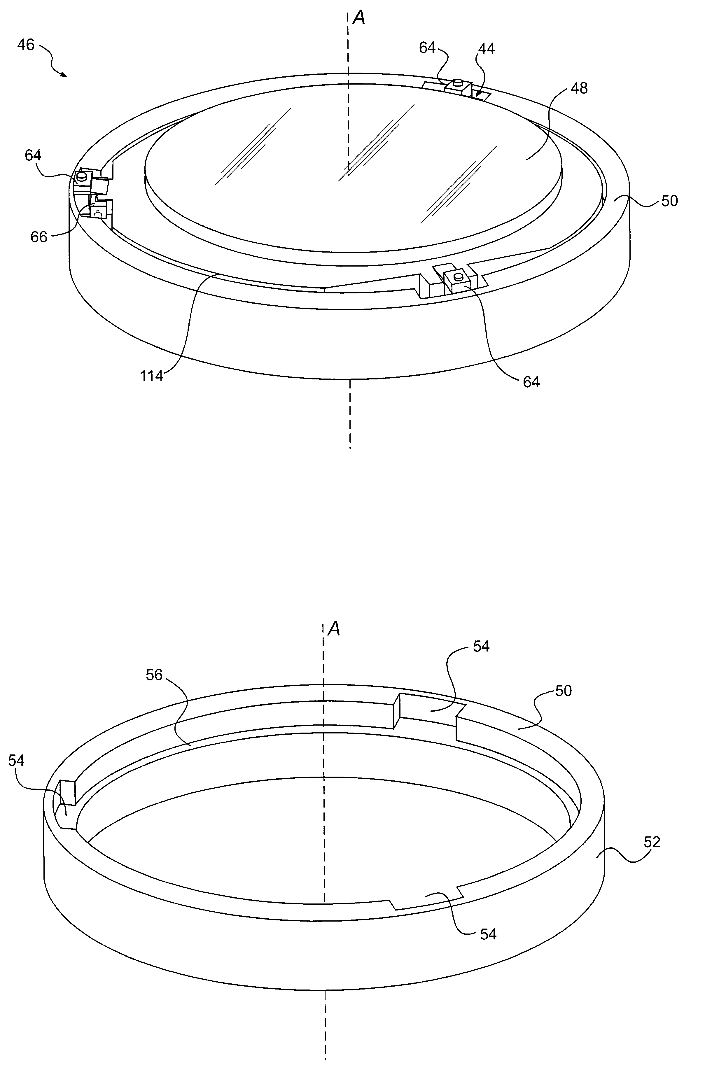 Kinematic optical mounting assembly with flexures