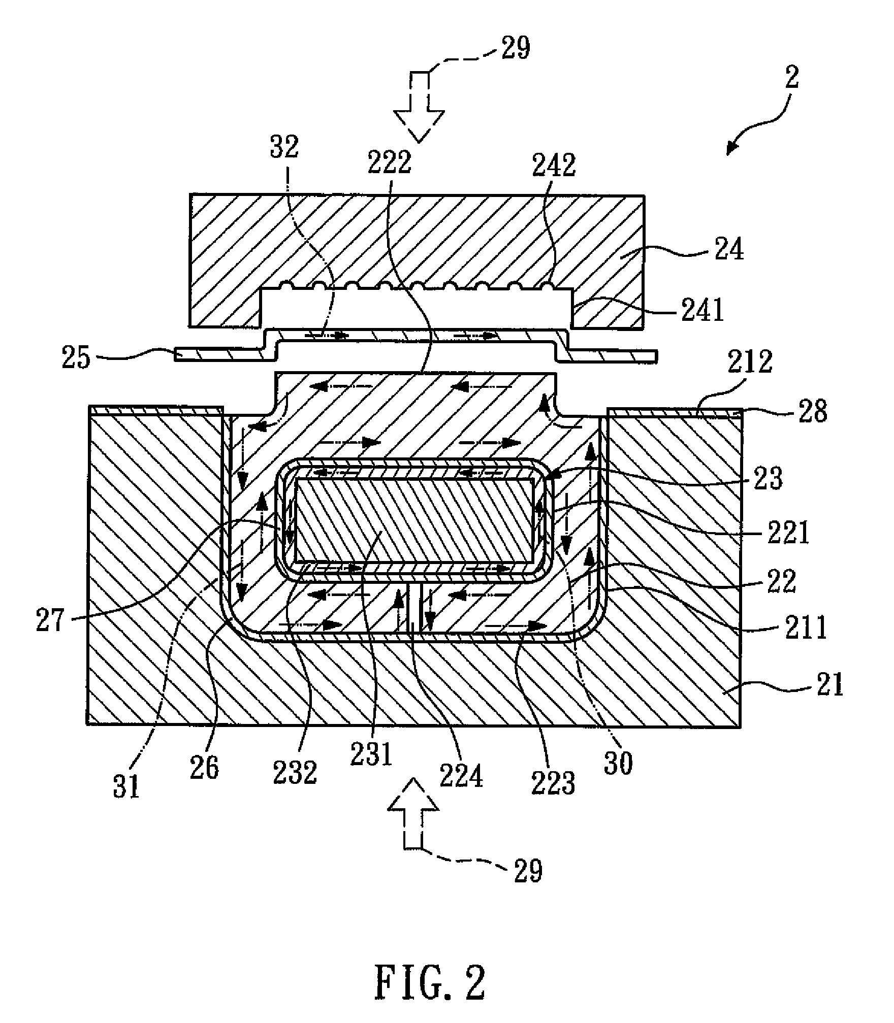 Electromagnetic forming device for sheet of material