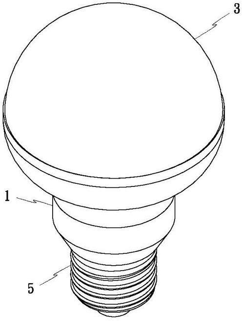 LED (light-emitting diode) lamp holder formed by stretching