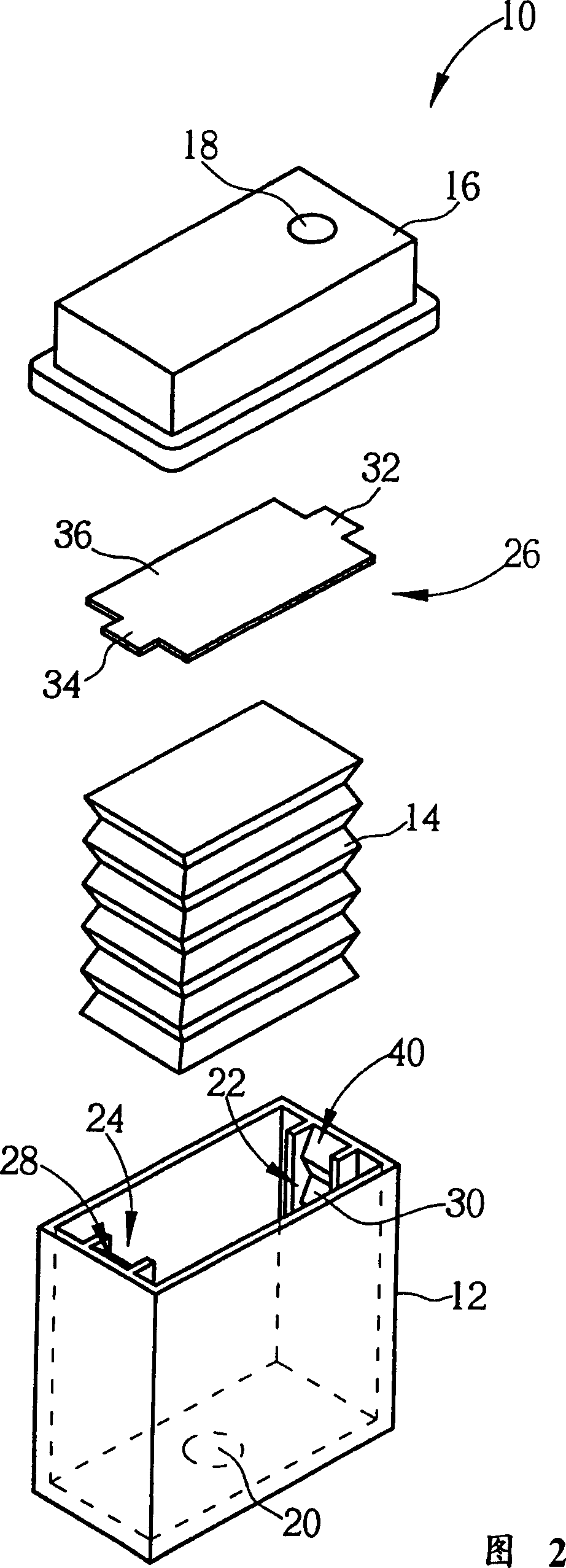 Ink box equipped with saw tooth pressure regulating device