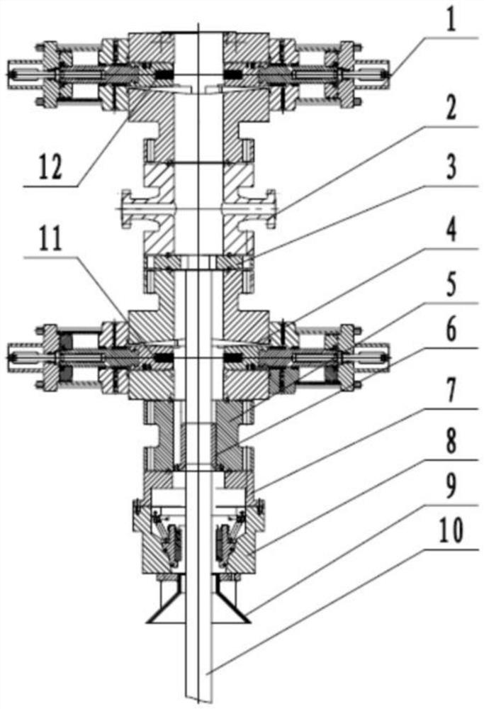 Emergency rescue device for wellhead reconstruction