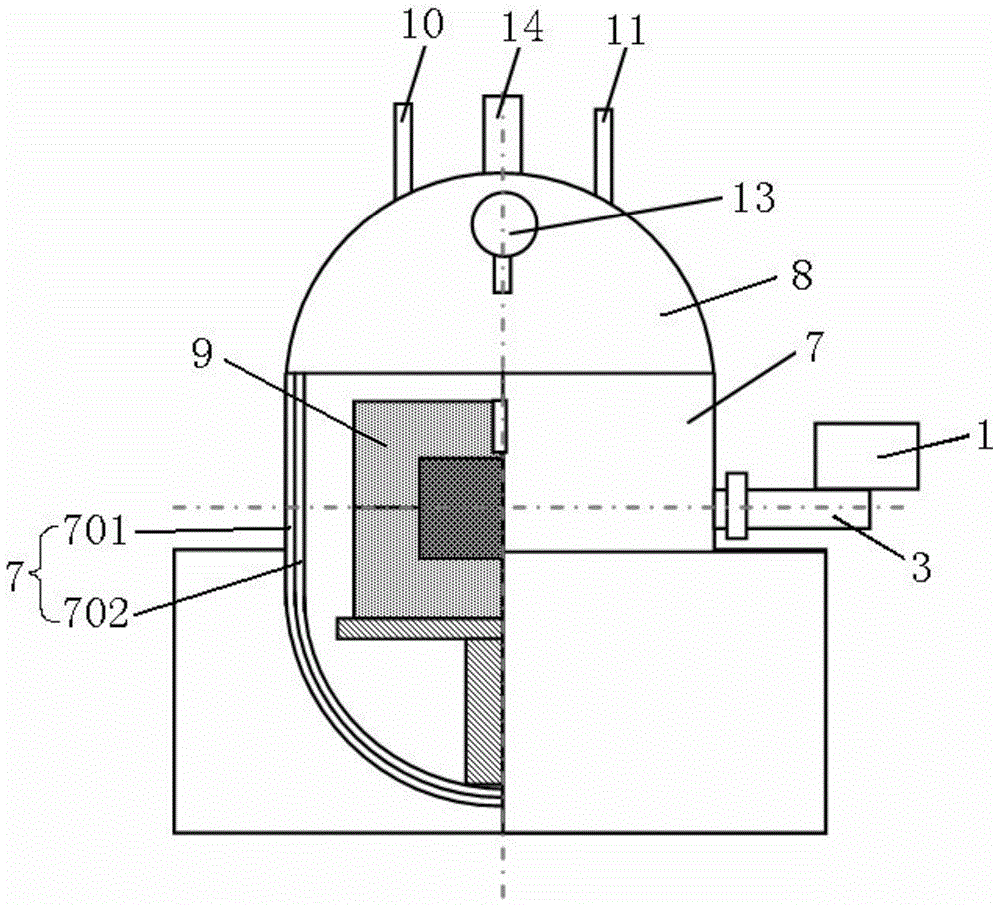 Microwave generating device and microwave high-temperature pressure device with the microwave generating device