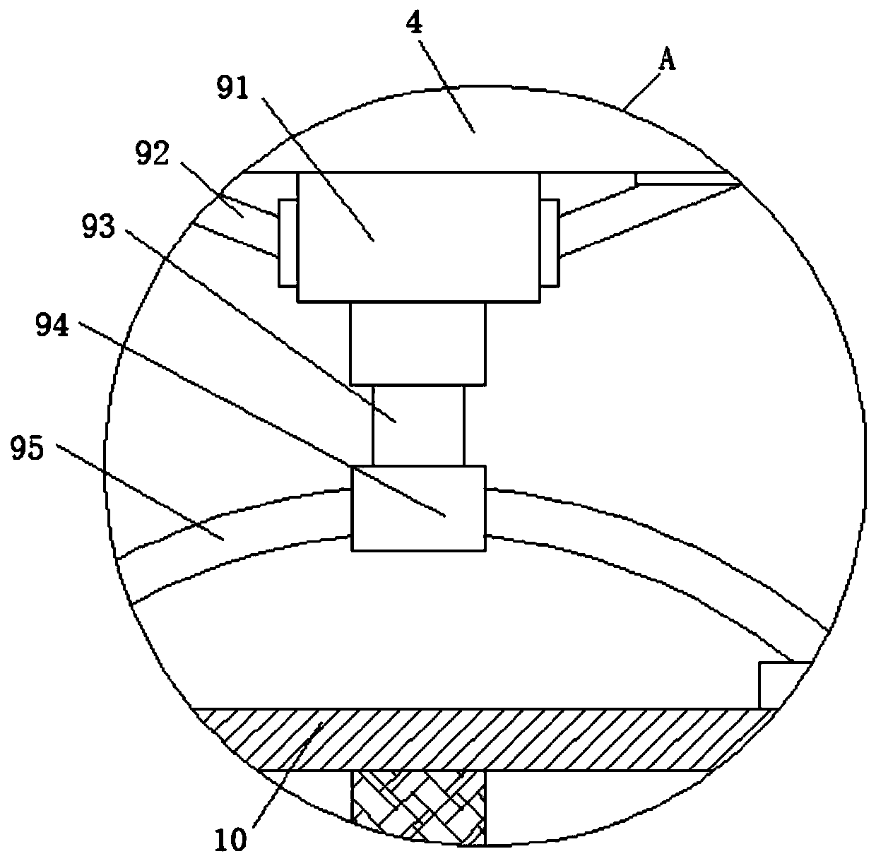 A cement brick production and demoulding device