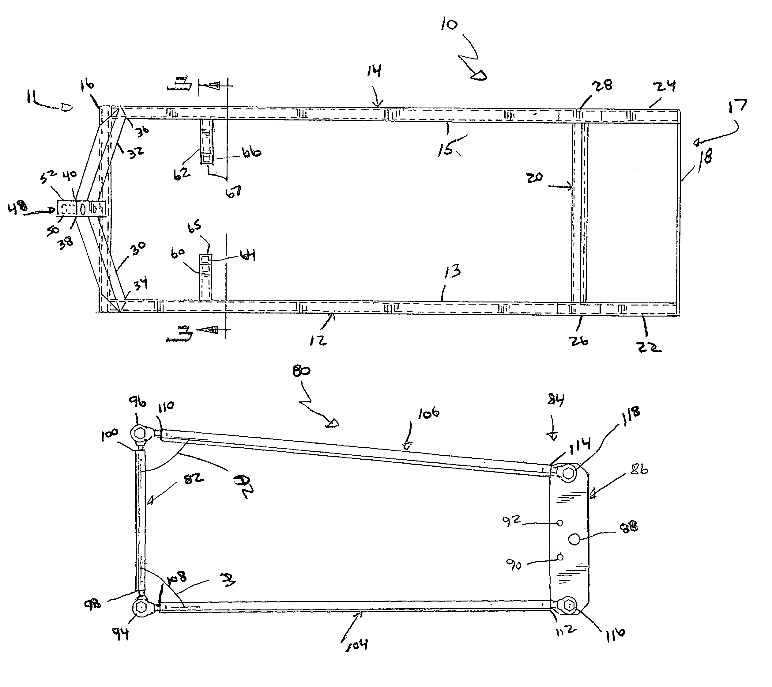 Frame and steering mechanism for three-wheel vehicle