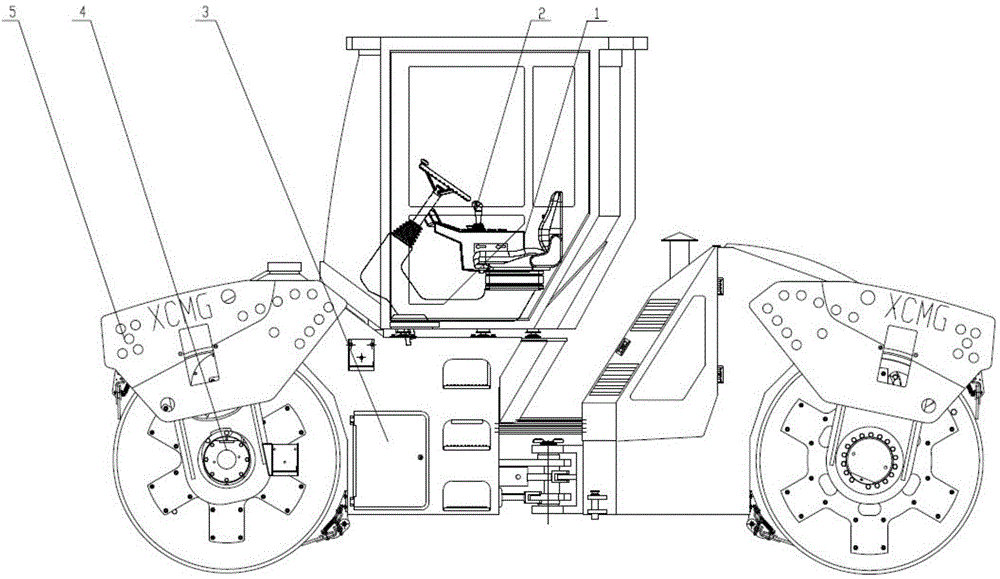 Jump vibration prevention control system and method of vibration road roller