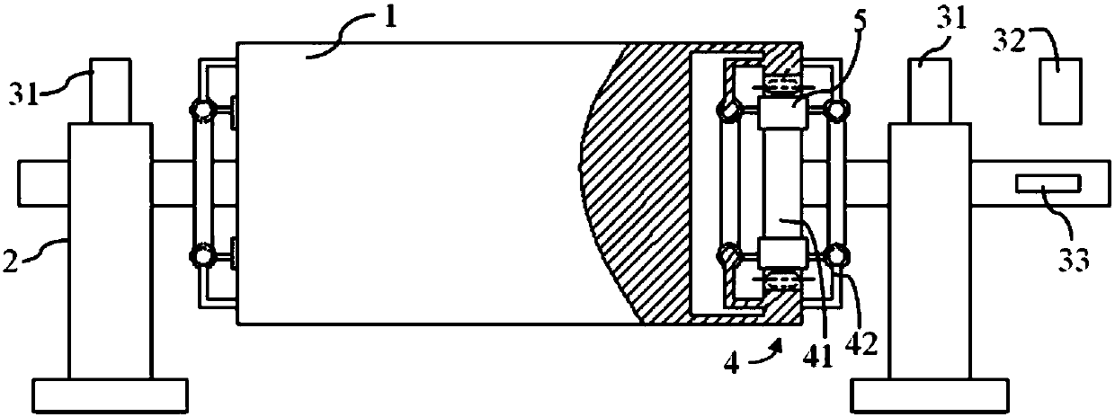 Device and method for automatic balancing for unbalance faults of large rigid rotor