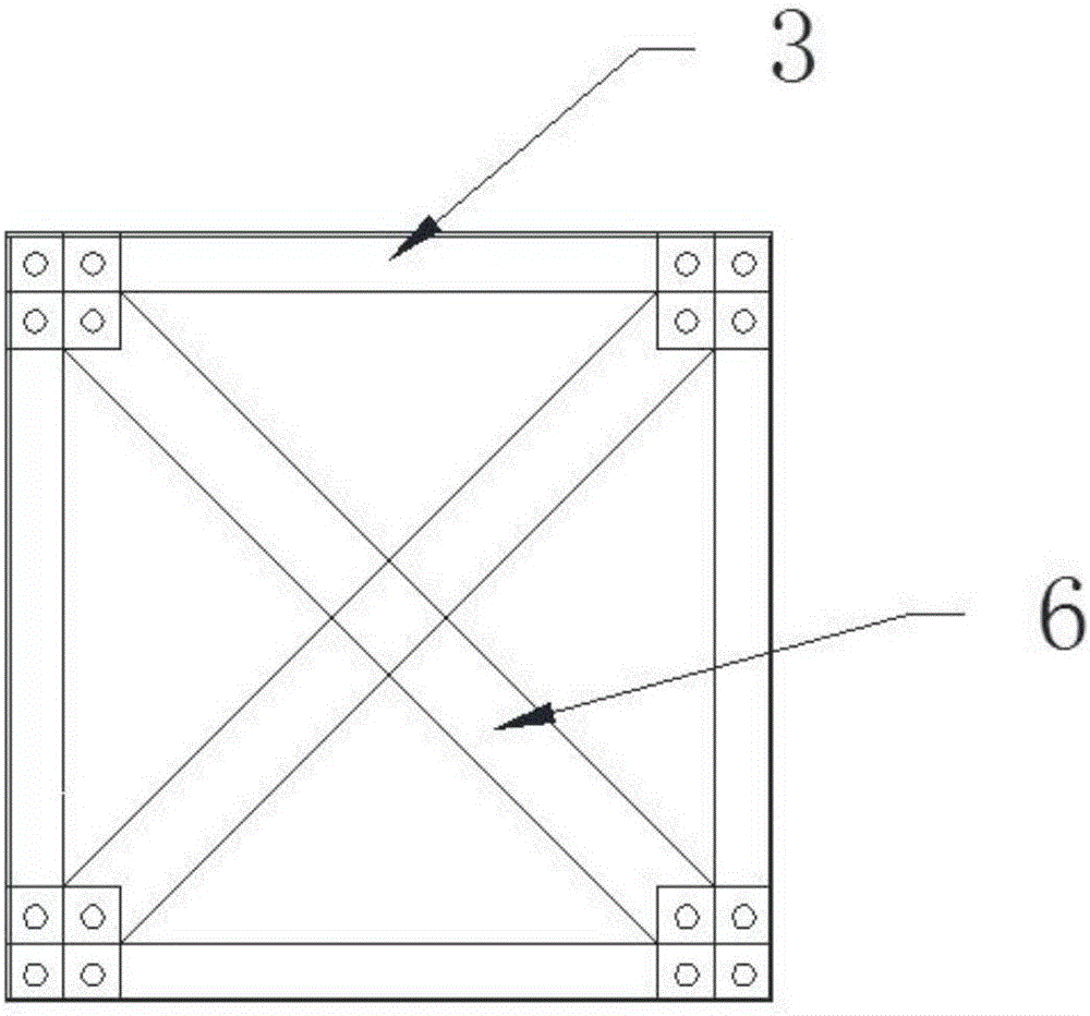 Iron tower foundation for frozen soil foundation