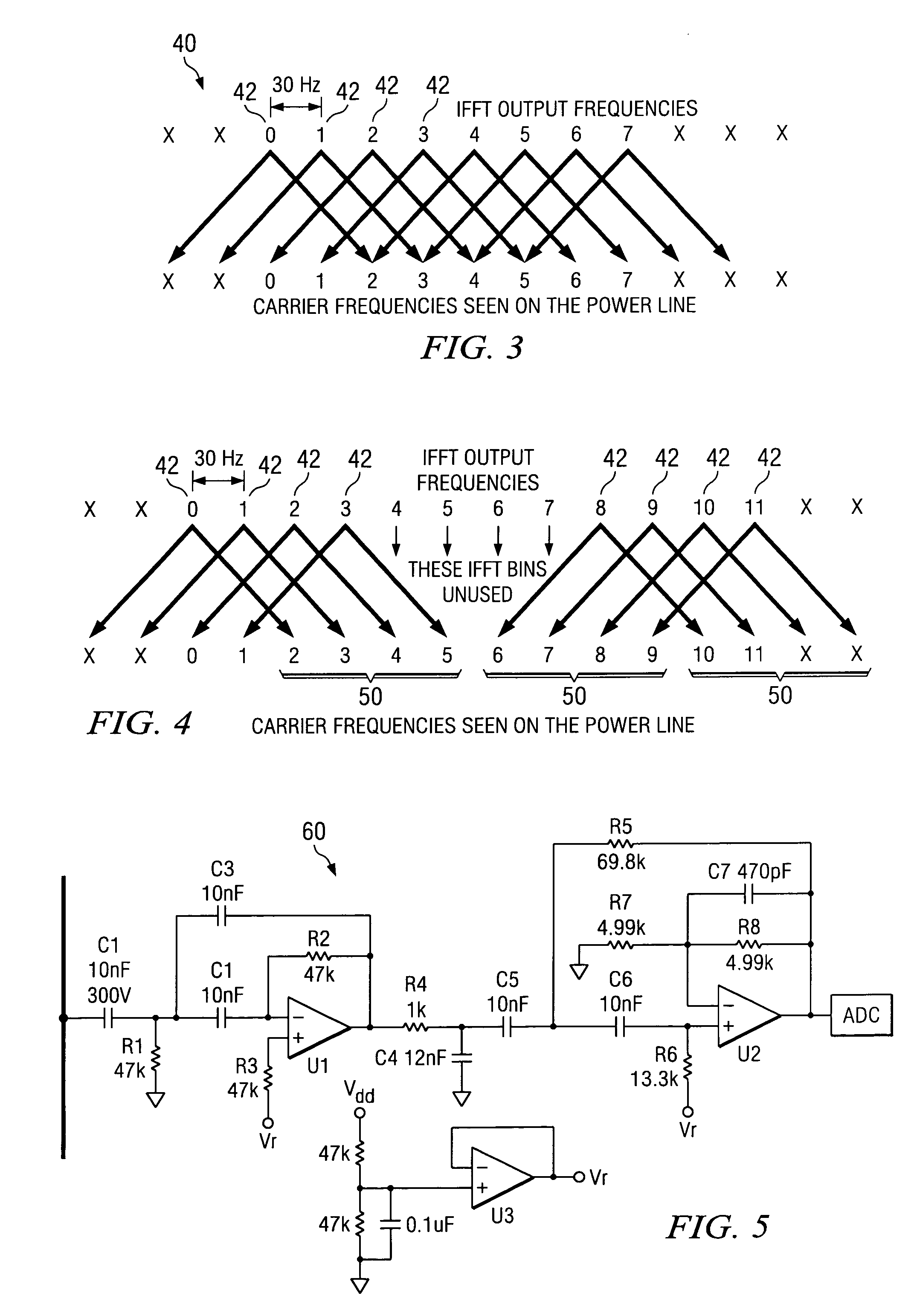 Power line communication using power factor correction circuits