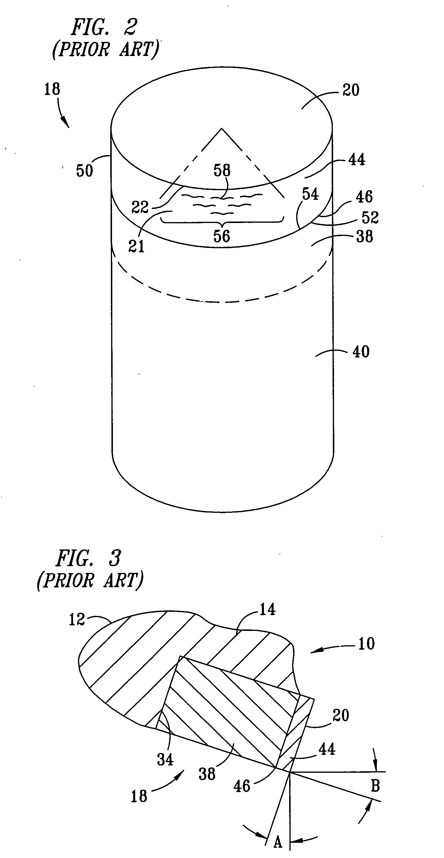 Cutter having shaped working surface with varying edge chamber