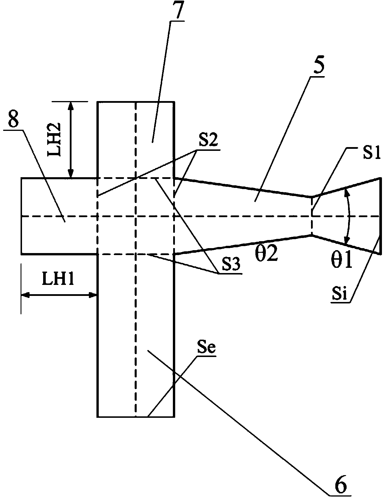 Supersonic atomizing nozzle with single-stage laval and hartmann combined structure