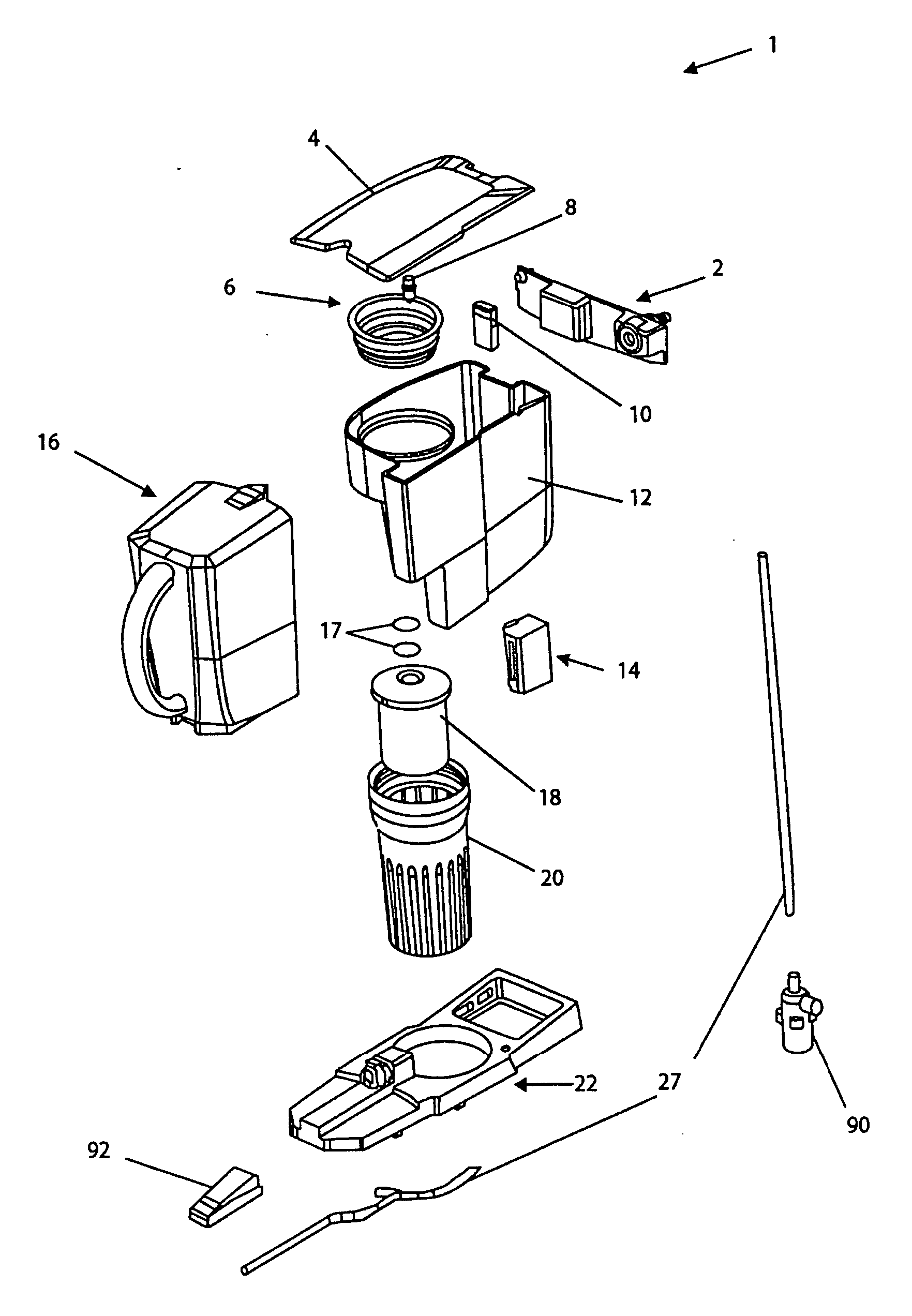 Water filter and dispenser system