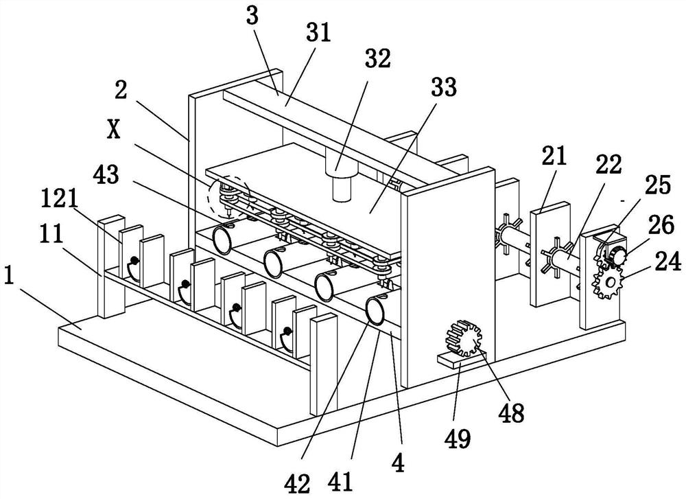 A batch opening device for bellows