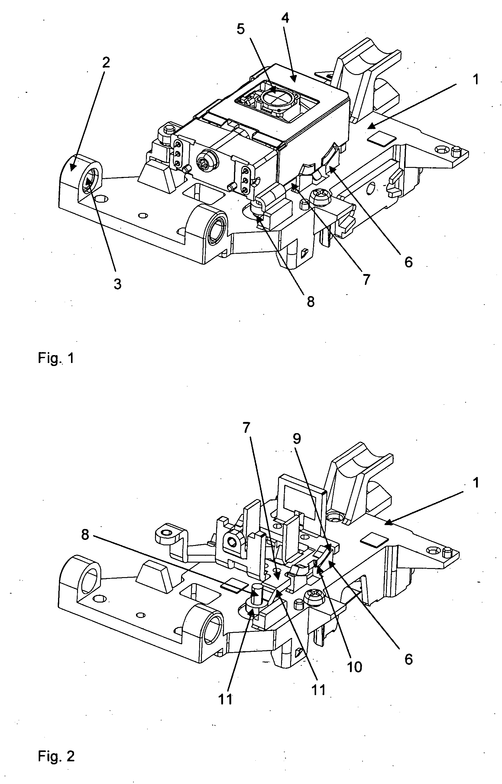 Optical scanning device for an appliance for reading and/or writing to optical recording media