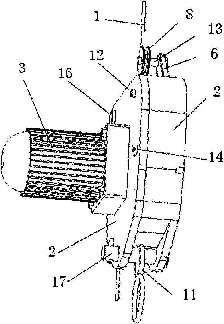 Electric climbing device and application device thereof
