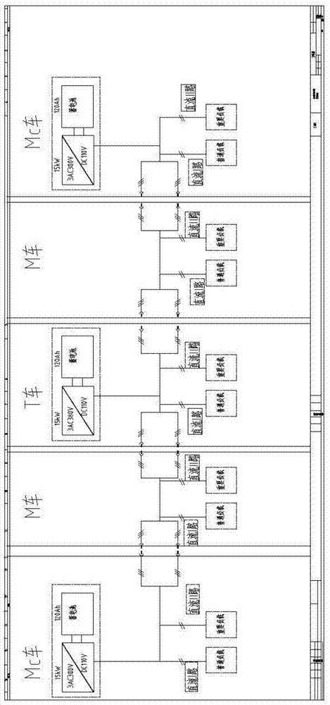Auxiliary power supply system for motor train unit and fault load reducing method
