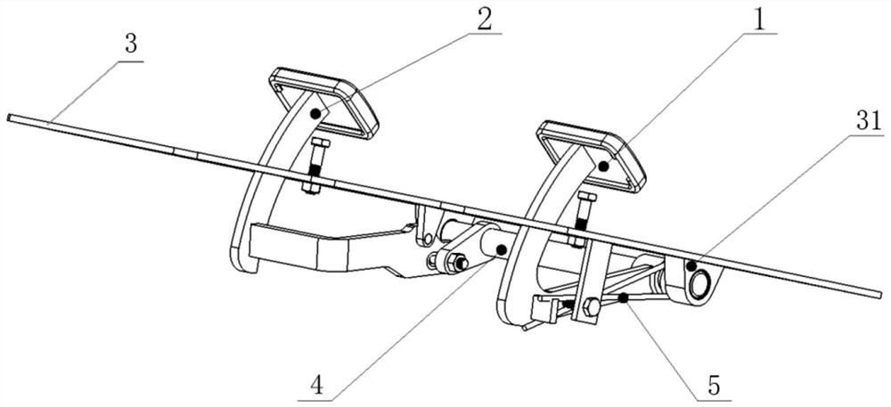 Double-pedal linkage device for electric forklift