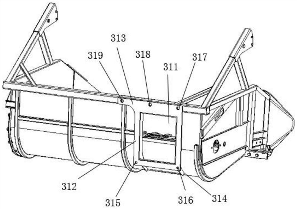 A harvester that is convenient for installation of conveying trough and header