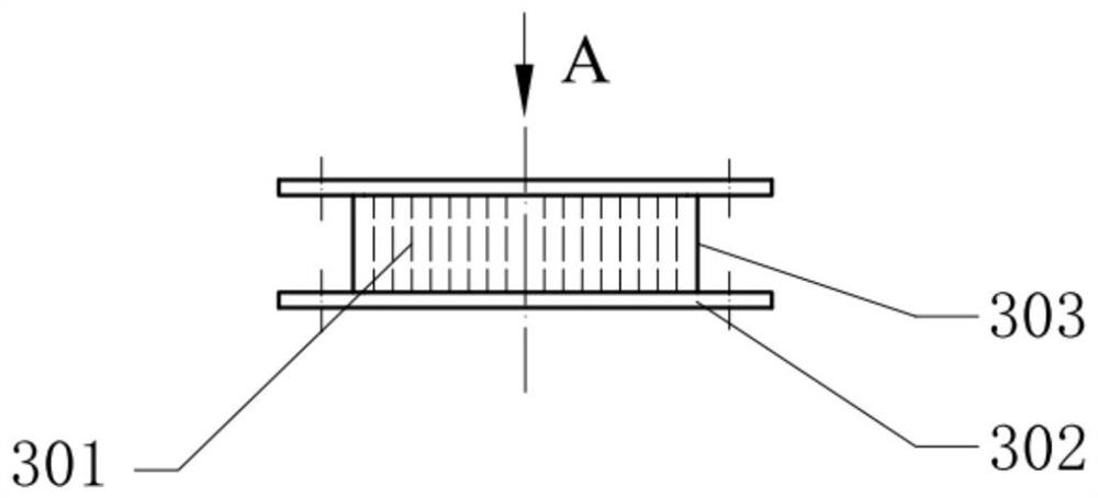 A grid type flocculation settling device