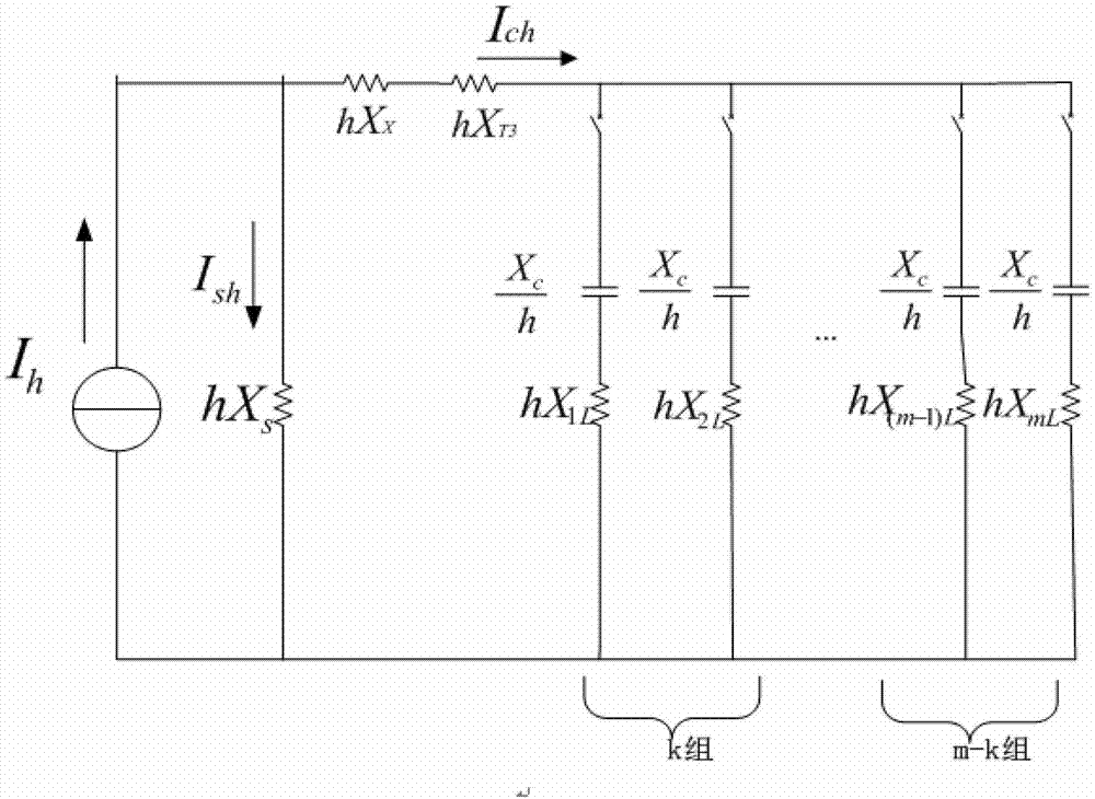 Capacitor bank switching method under harmonic conditions