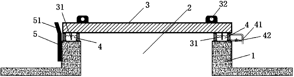 Sealing structure for overhauling hole of garbage hanging and grabbing bucket