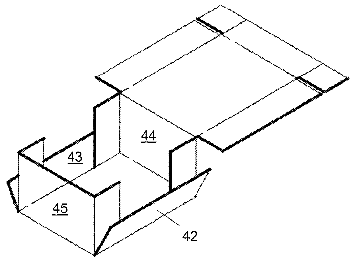 Blank for a box, assembly of a blank and a tape for a box and a box formed from such blank and/or such assembly