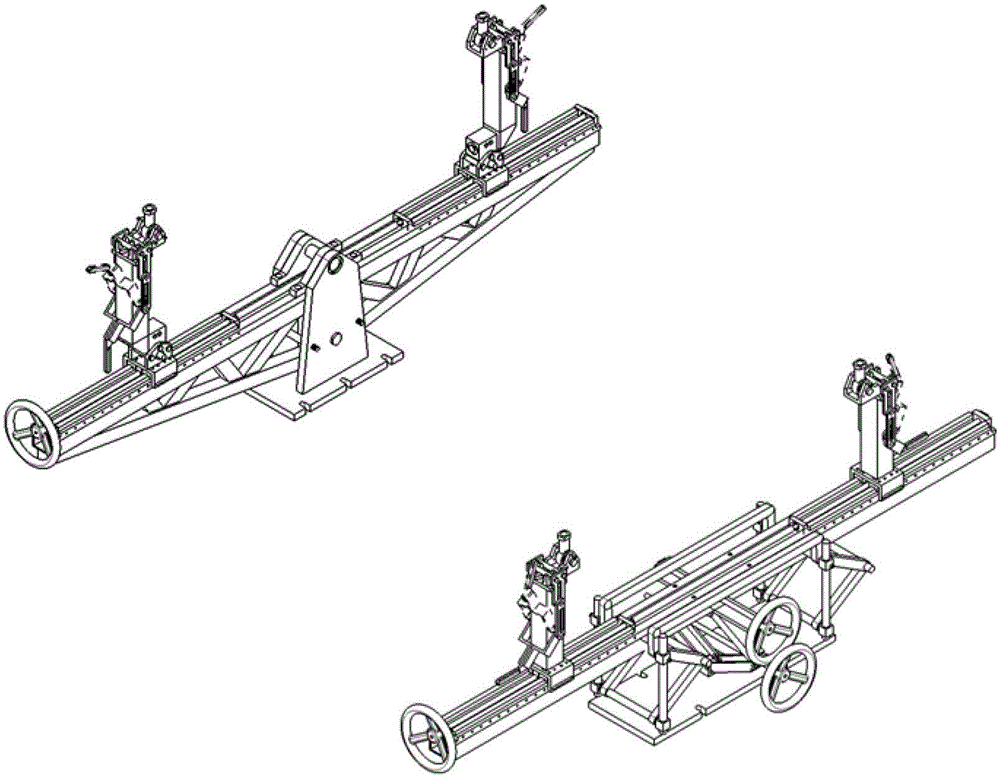 Finished automobile rigidity experiment bench and clamping method of experiment bench