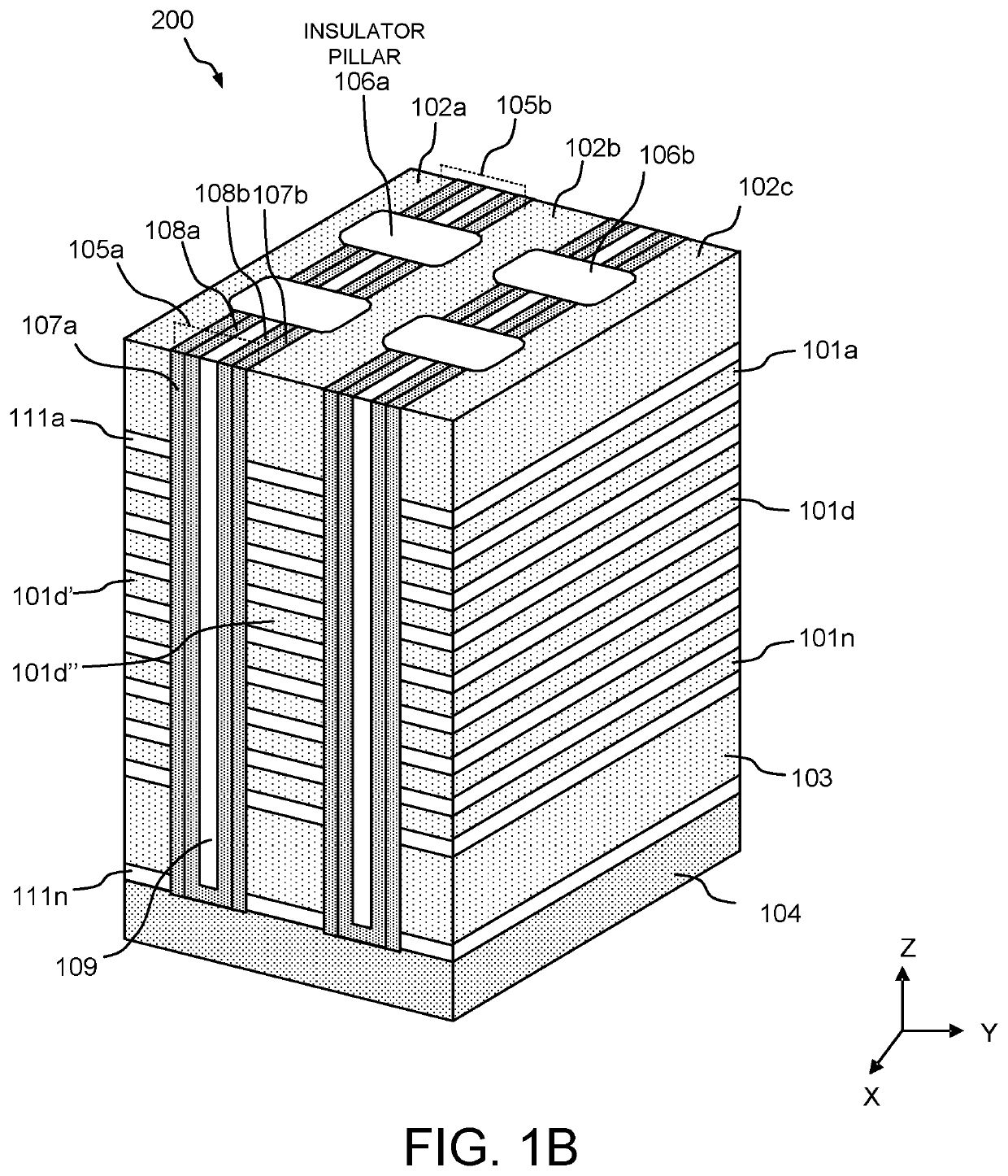 Three dimensional double-density memory array