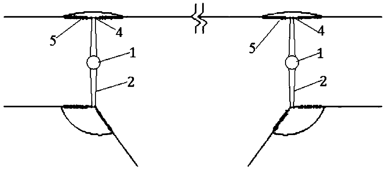 A double-circuit transmission line breaking steel pipe tower and system