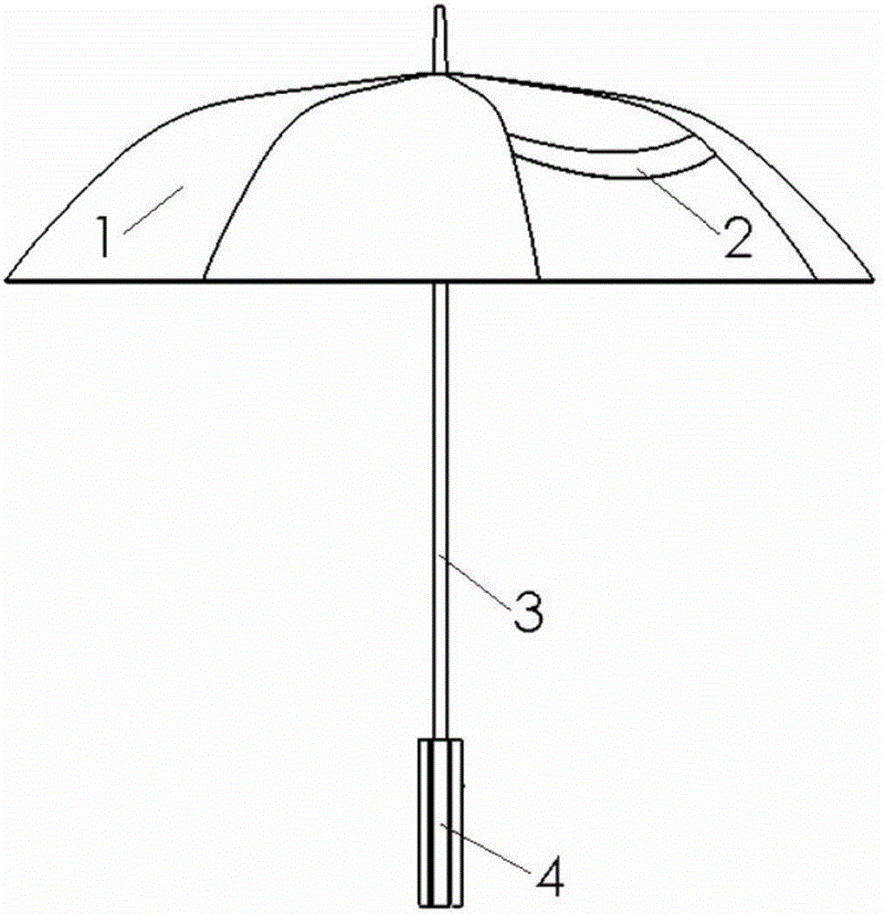 Piezoelectric self-energized luminous umbrella