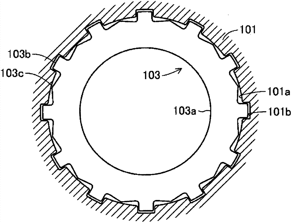 Plate element, and friction clutch device and brake device provided with plate element