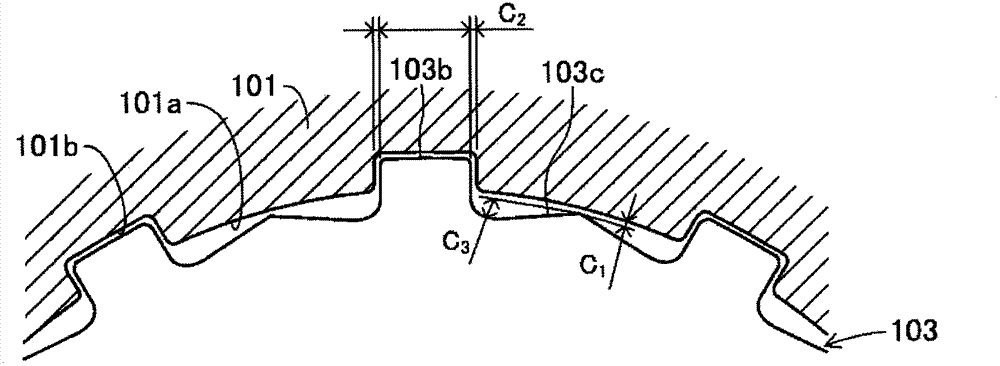 Plate element, and friction clutch device and brake device provided with plate element