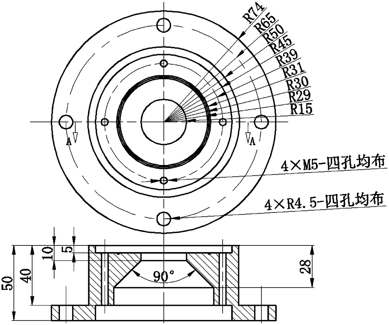 Single body effect target device suitable for measurement of target shock wave pressure of movable explosion field