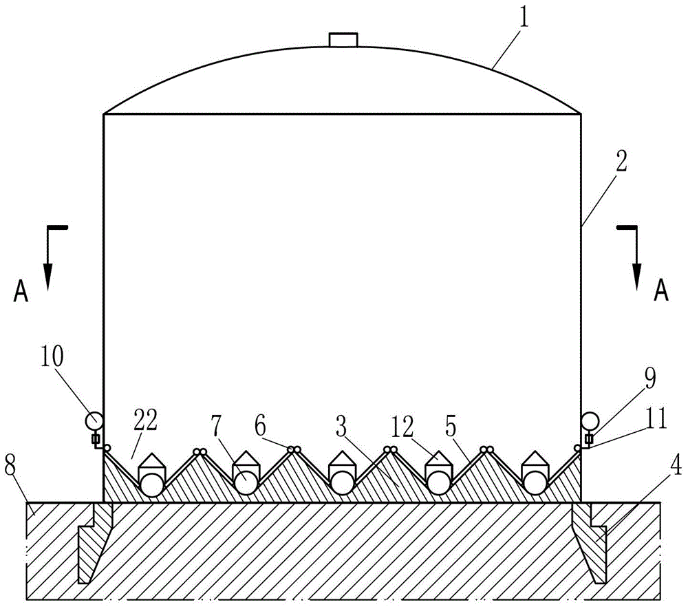 Large floor-standing fluidized storage