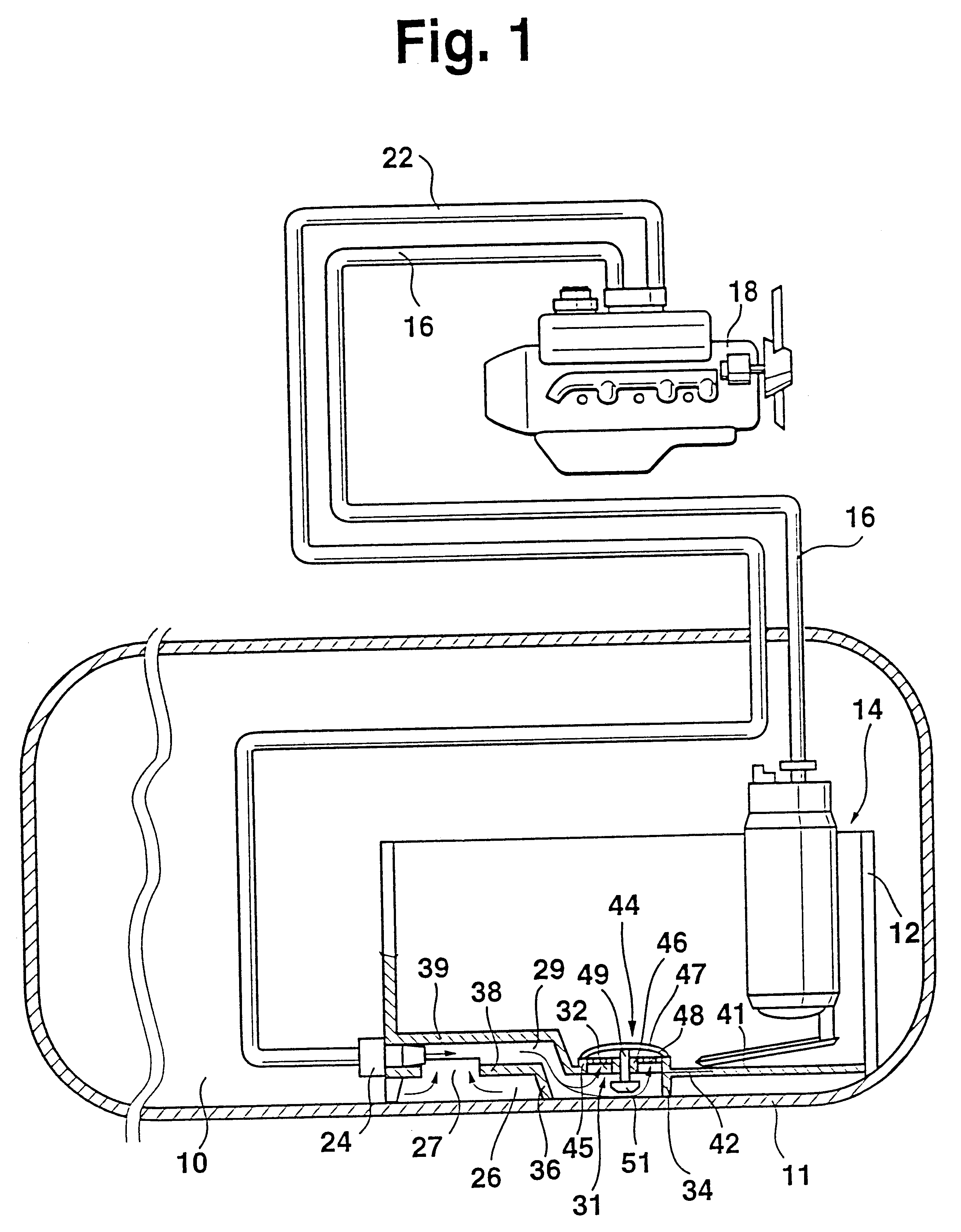 Device for conveying fuel from a reserve pot to the internal combustion engine of a motor vehicle
