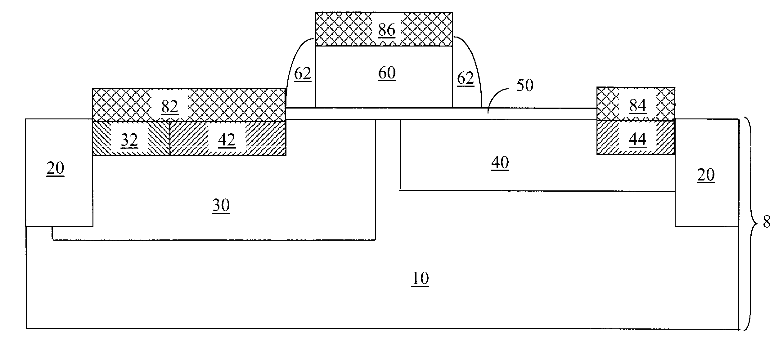 Lateral diffusion field effect transistor with drain region self-aligned to gate electrode