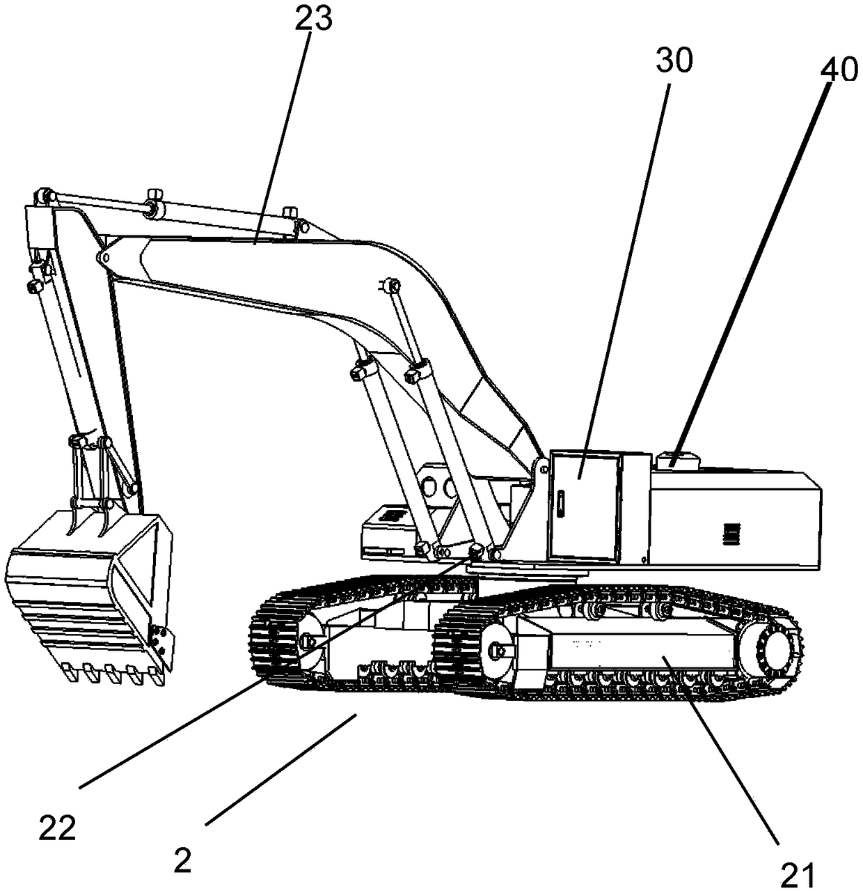 Long-distance intelligent control system of excavator
