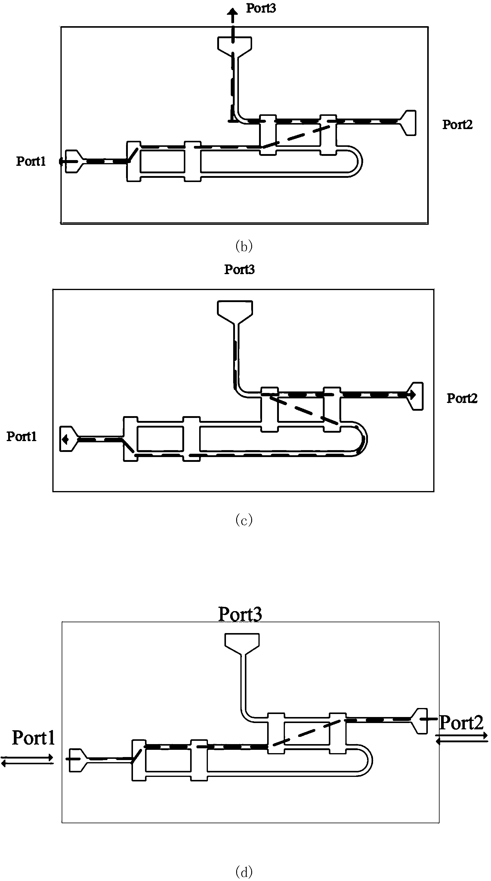 Three-port router based on planar optical waveguide technology and manufacturing method thereof